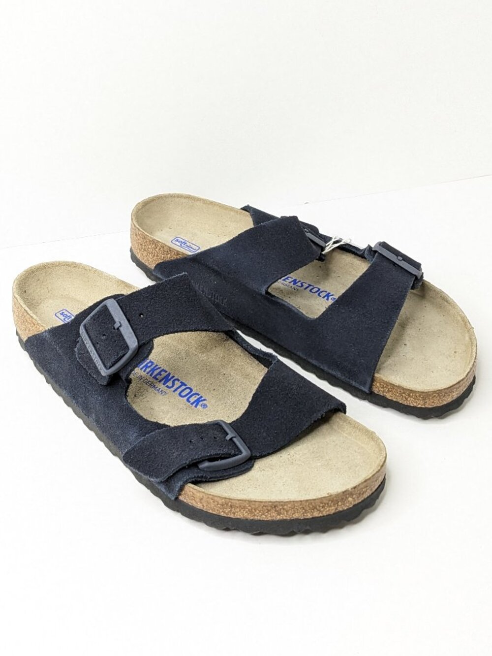 Birkenstock Arizona Slide Sandals Dark Blue Navy Suede Women's 11 (EU 42)